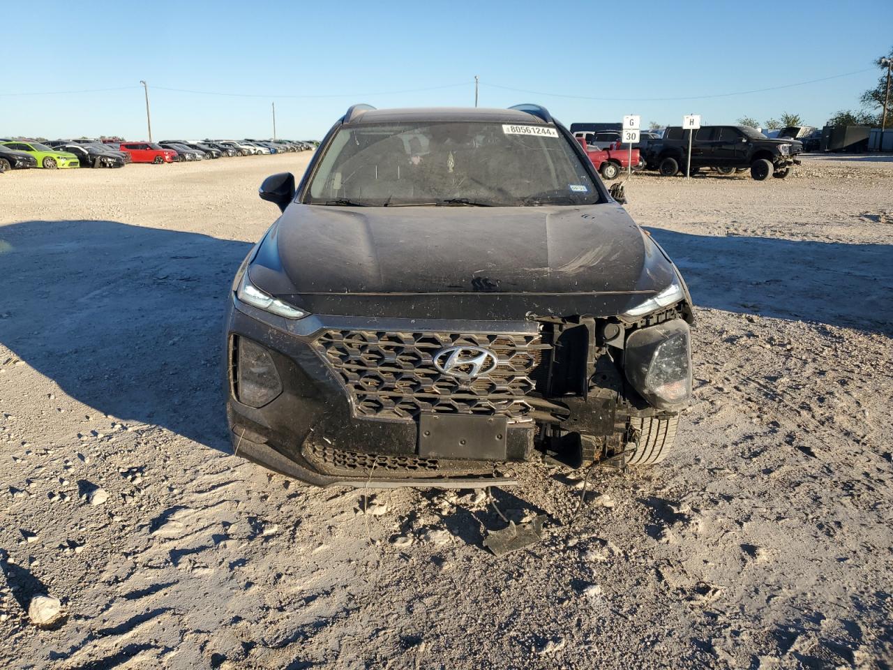 2019 Hyundai Santa Fe VIN 5NMS53AD0KH119943 Copart auction photo, front end / side damage thumbnail 5