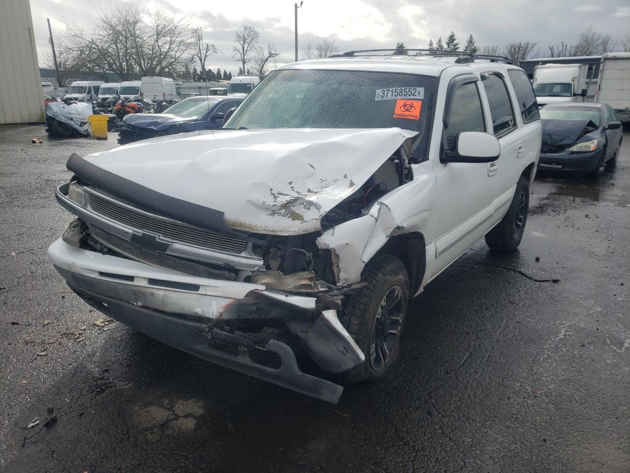 2001 Chevrolet Tahoe VIN 1GNEK13T81R201211 Copart auction photo, front end damage thumbnail 9
