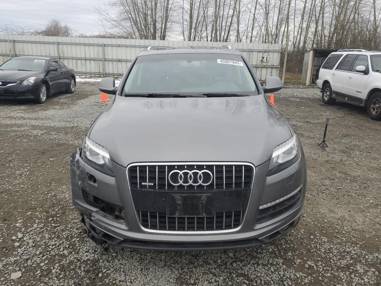 2014 Audi Q7 VIN WA1LGAFE7ED009807 Copart auction photo, front end damage thumbnail 5