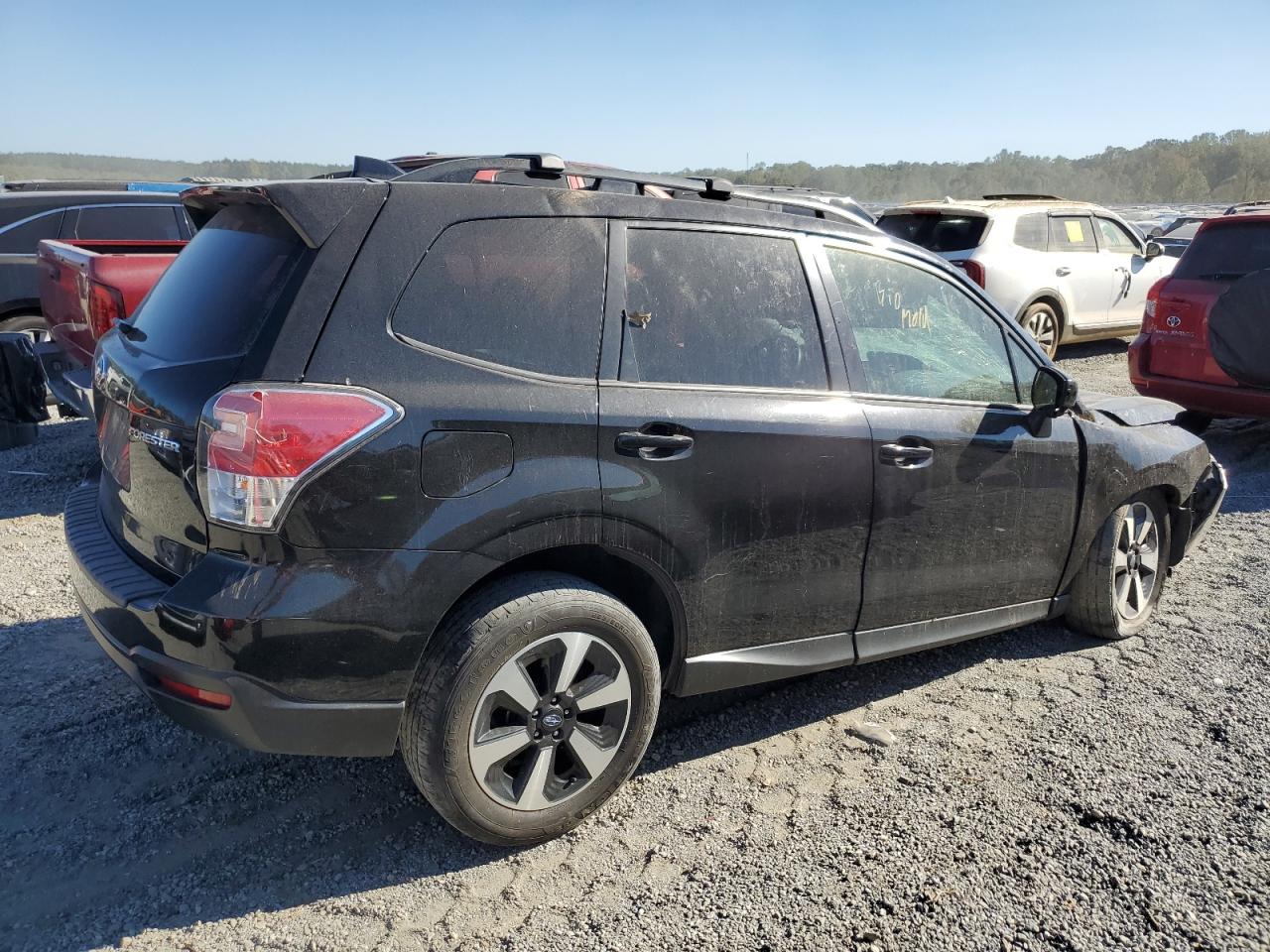2018 Subaru Forester VIN JF2SJAEC1JH403200 Copart auction photo, top/roof / front end damage thumbnail 3