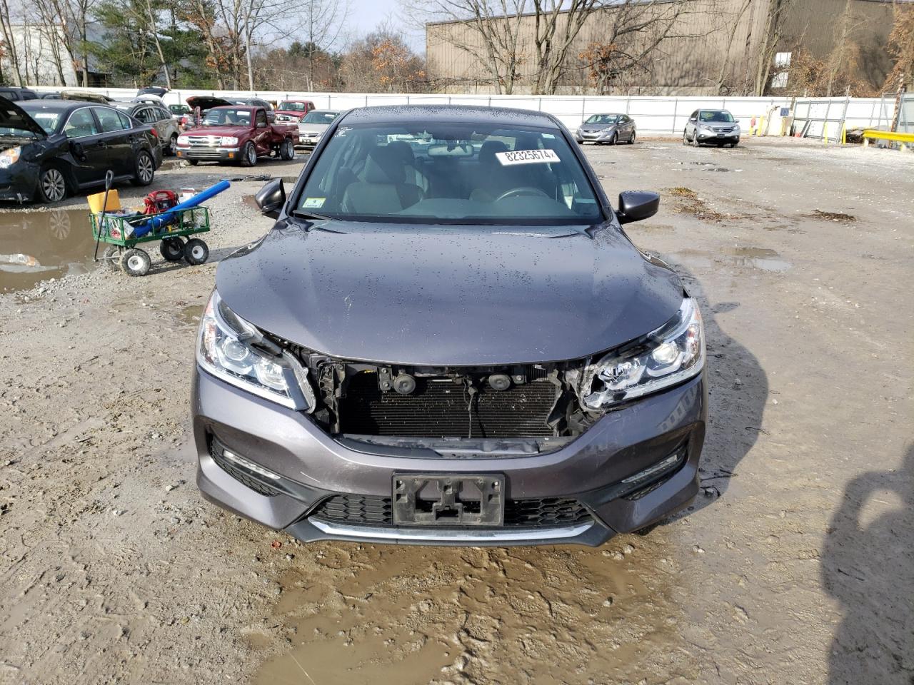 2016 Honda Accord VIN 1HGCR2F57GA177975 Copart auction photo, front end / side damage thumbnail 5