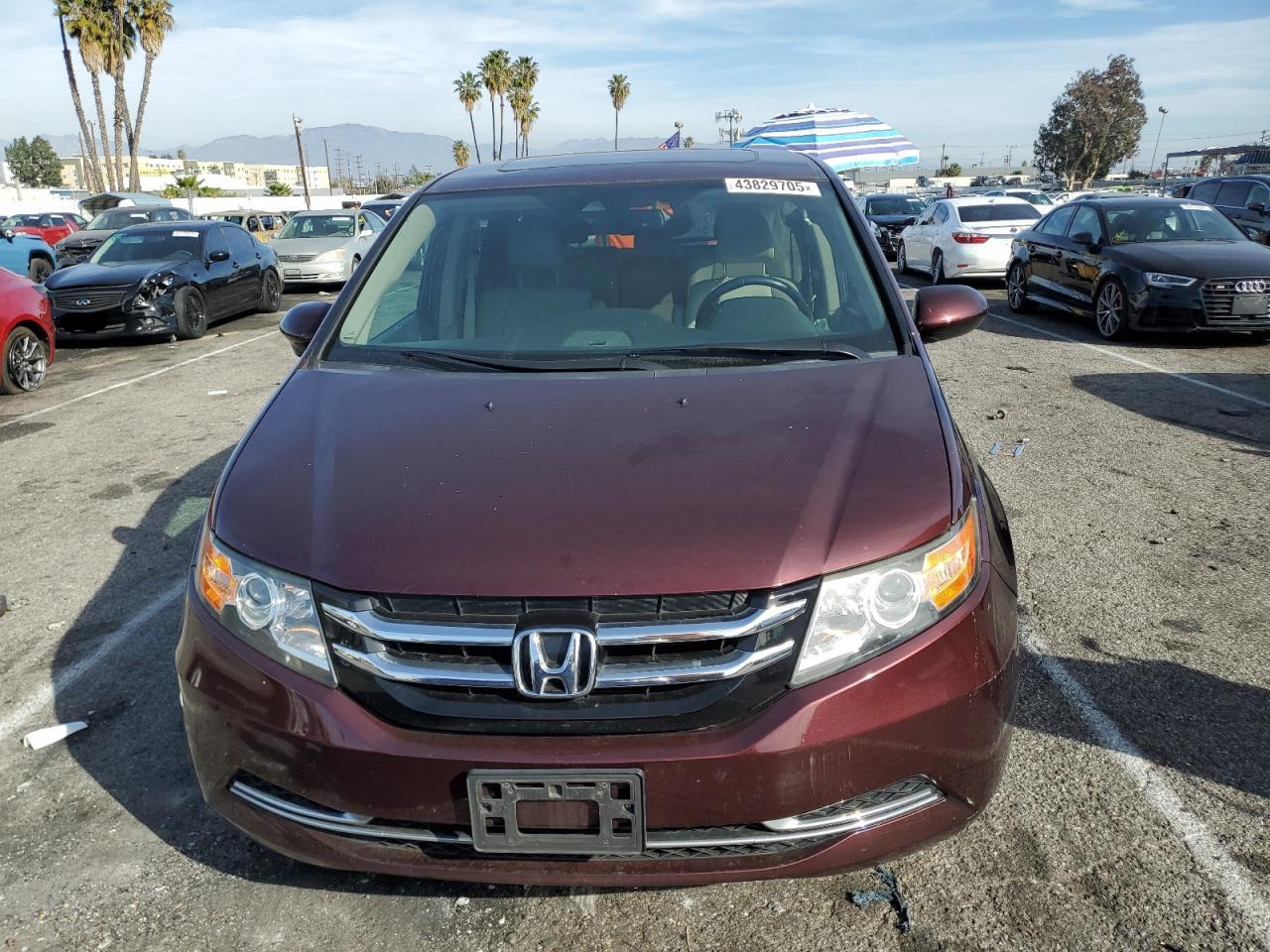 2014 Honda Odyssey VIN 5FNRL5H61EB005785 Copart auction photo, all over damage thumbnail 5