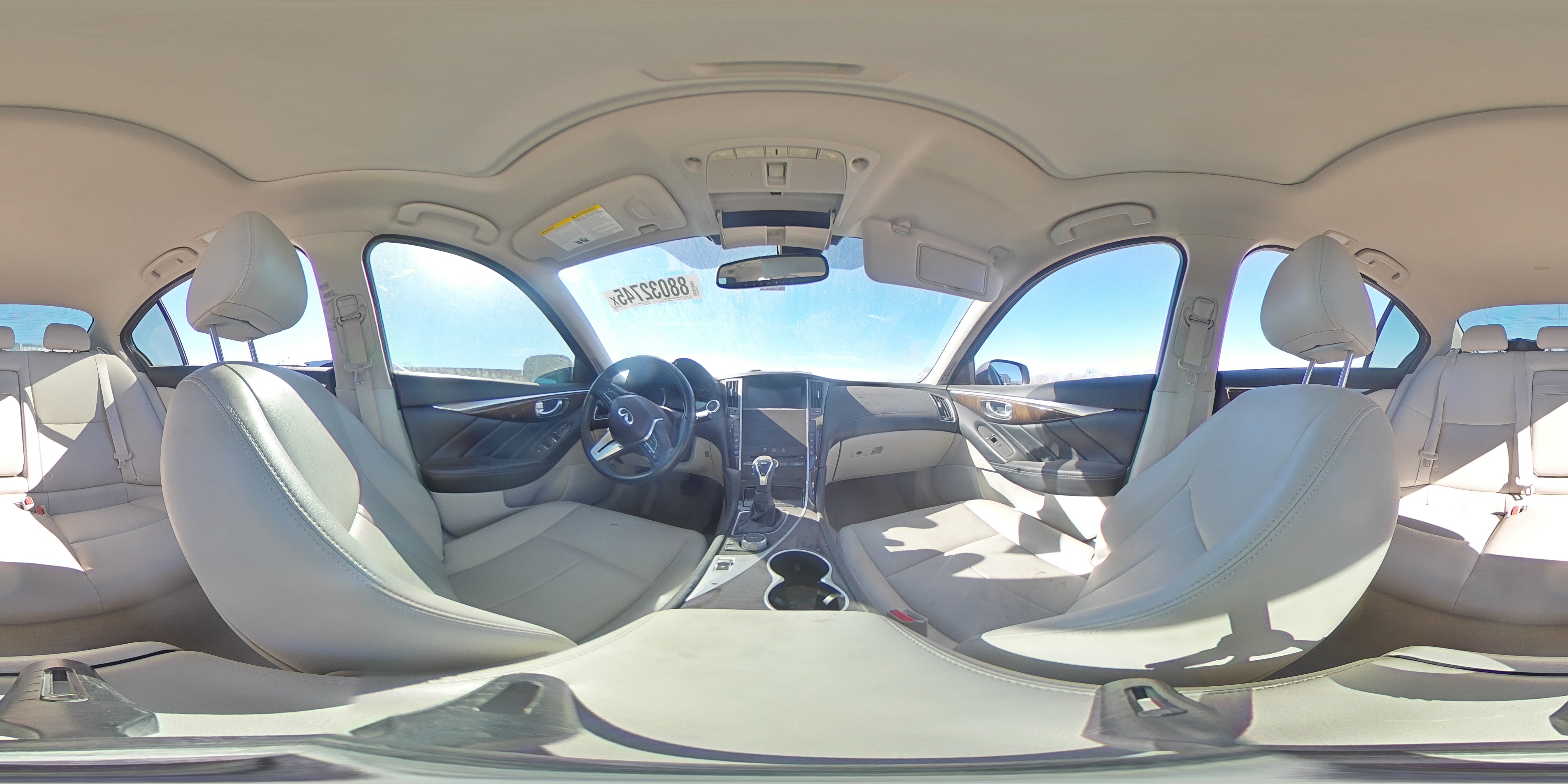 2019 Infiniti Q50 VIN JN1EV7AP3KM516525 Copart auction photo, top/roof damage thumbnail 14