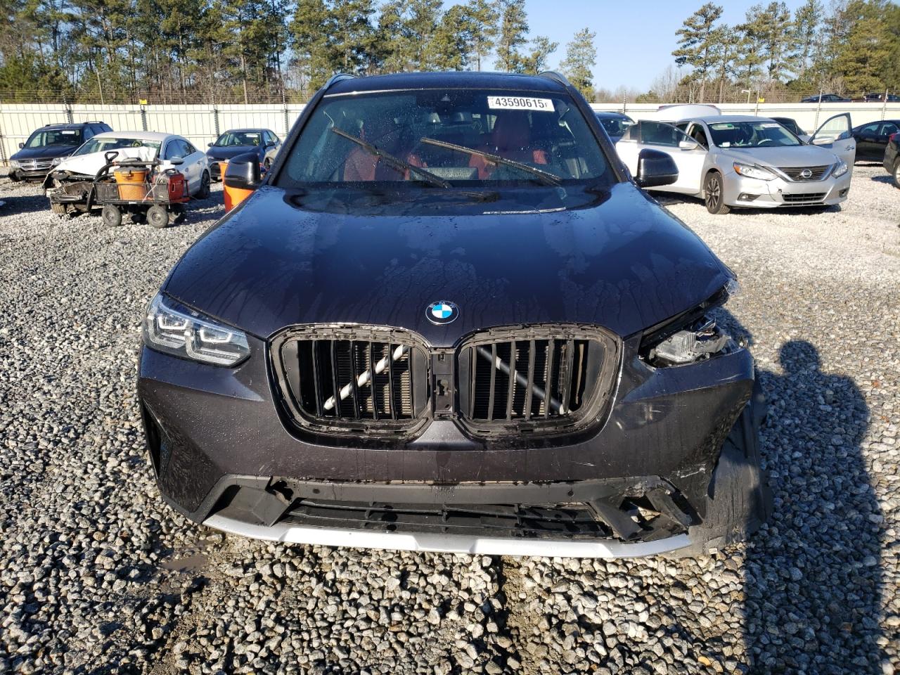 2022 BMW X3 VIN 5UX43DP01N9K65016 Copart auction photo, front end / rear end damage thumbnail 5