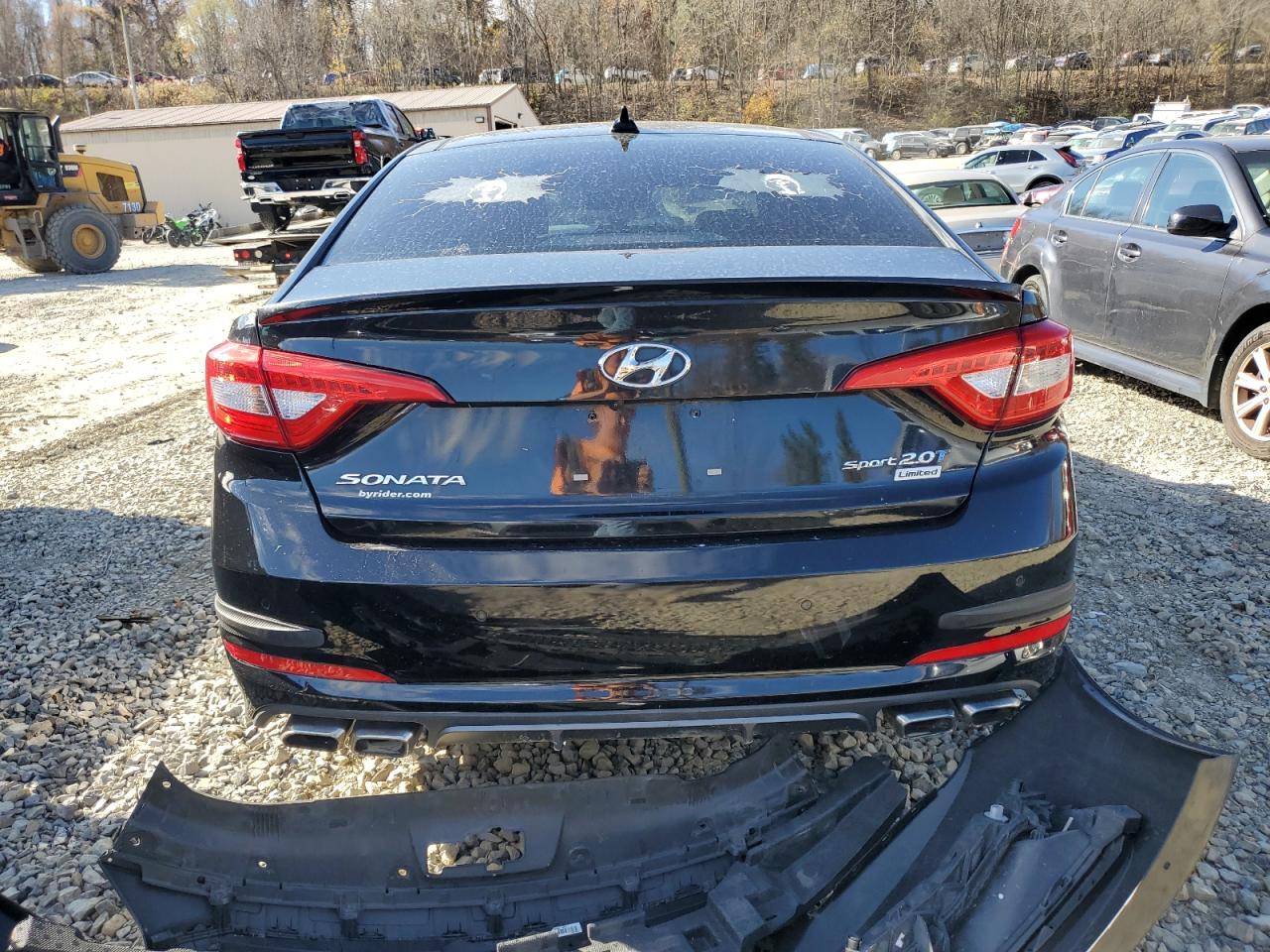 2015 Hyundai Sonata VIN 5NPE34AB6FH128260 Copart auction photo, front end / undercarriage damage thumbnail 6