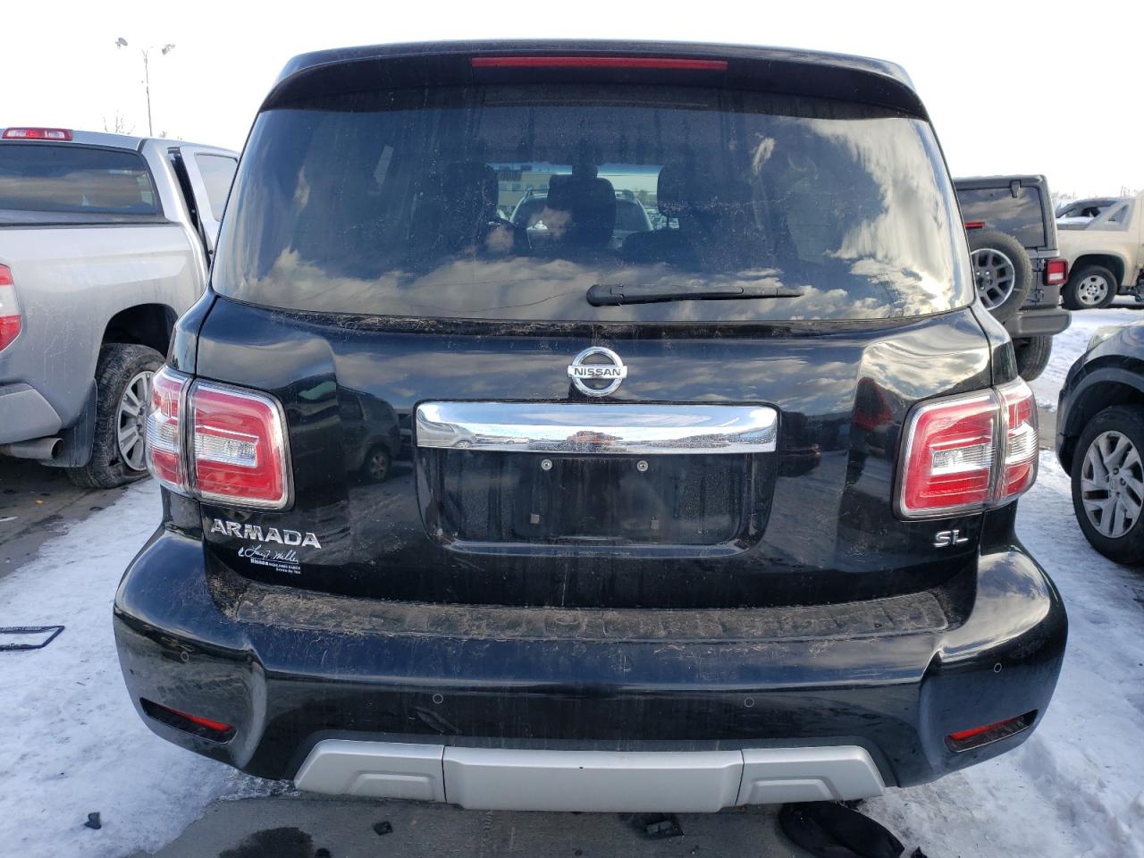 2017 Nissan Armada VIN JN8AY2NC3H9508129 Copart auction photo, side / hail damage thumbnail 6