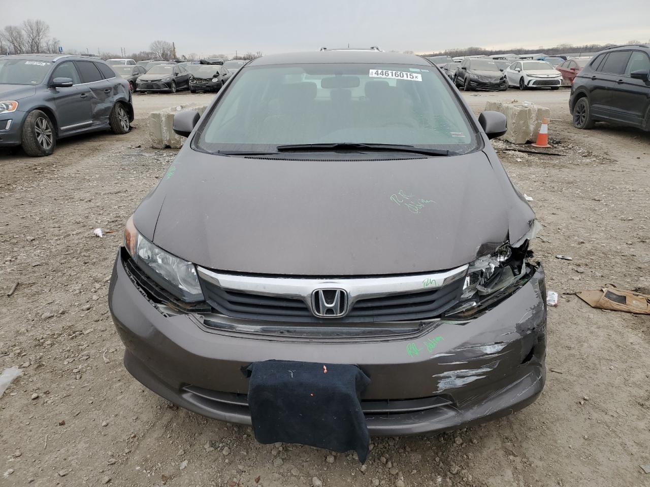 2012 Honda Civic VIN 2HGFB2F51CH518154 Copart auction photo, front end damage thumbnail 5