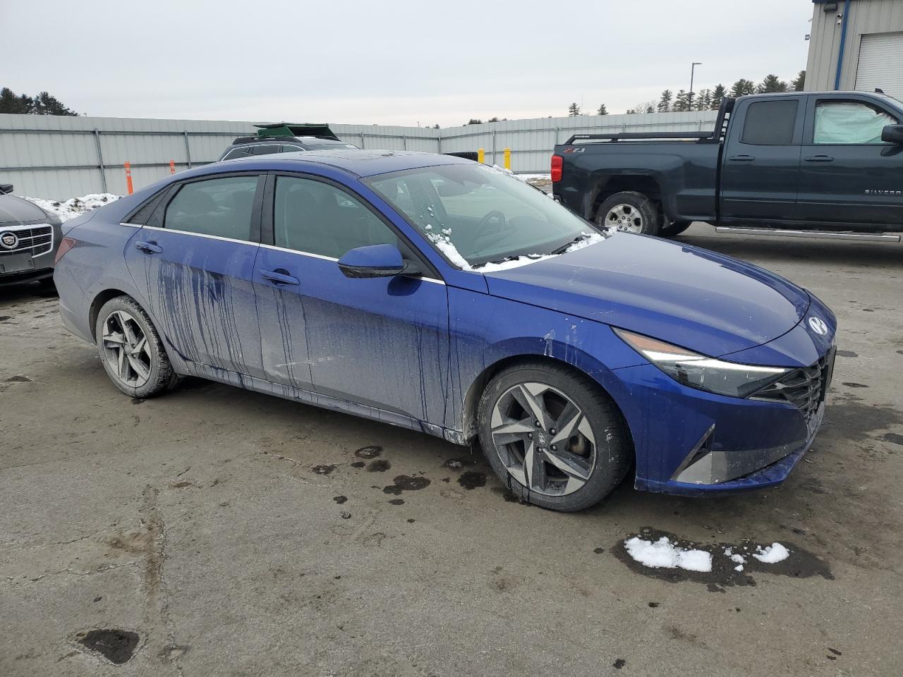 2021 Hyundai Elantra VIN KMHLP4AG6MU171843 Copart auction photo, all over damage thumbnail 4