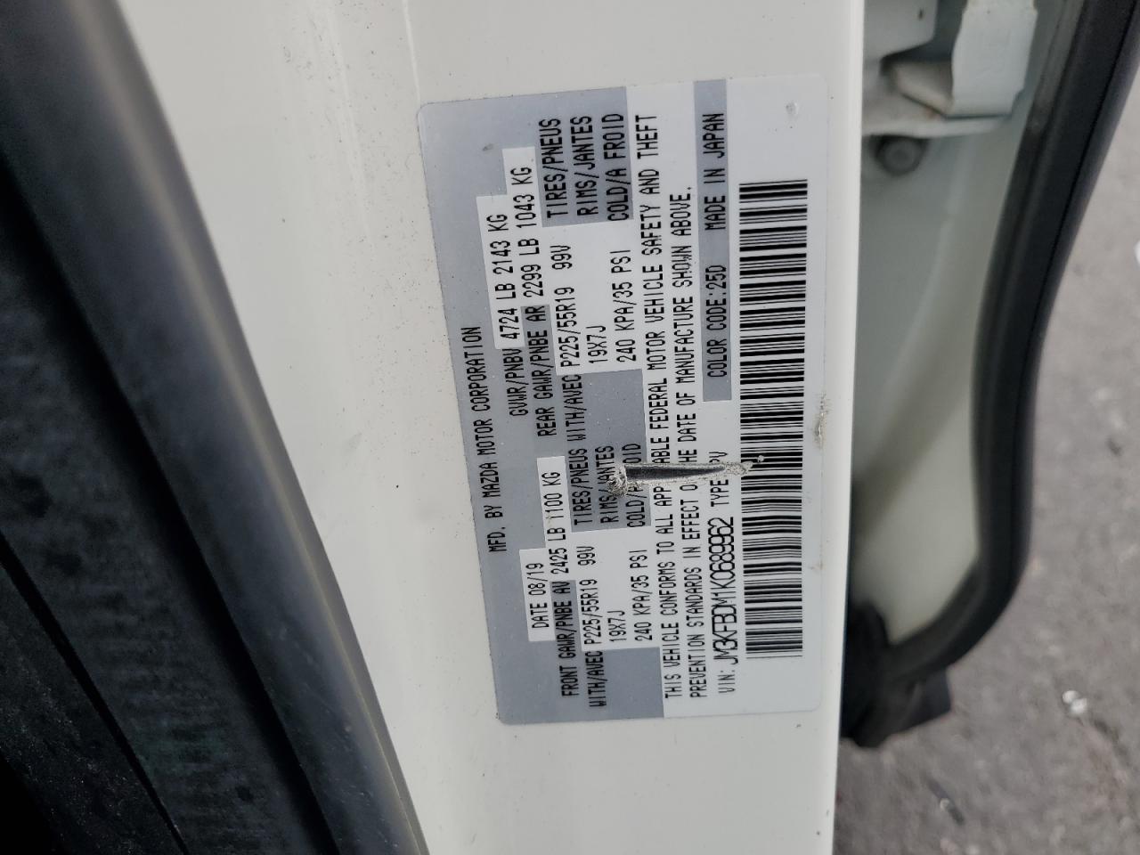 2019 Mazda CX-5 VIN JM3KFBDM1K0689962 Copart auction photo, front end damage thumbnail 15