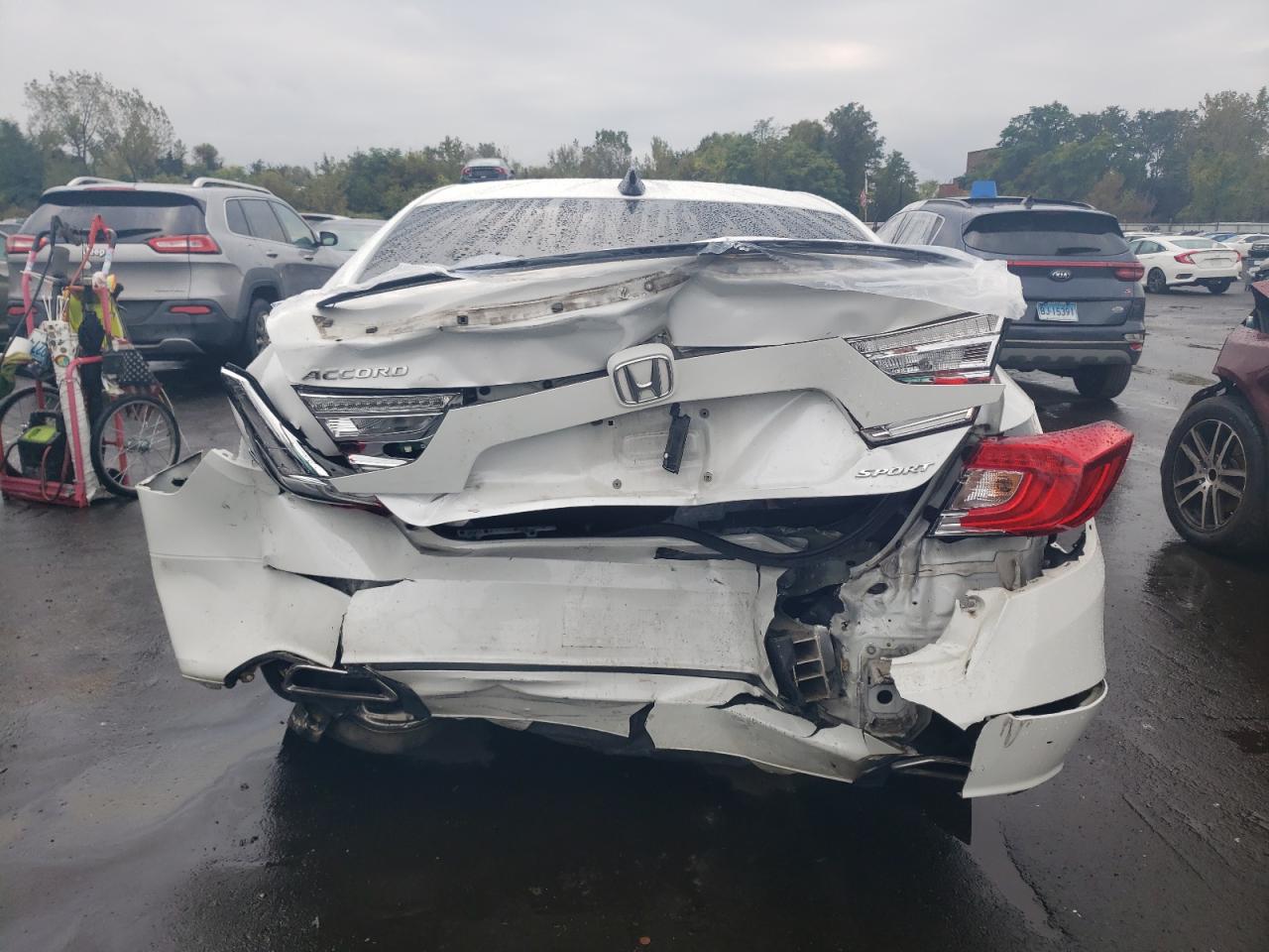 2021 Honda Accord VIN 1HGCV1F33MA001635 Copart auction photo, rear end damage thumbnail 6