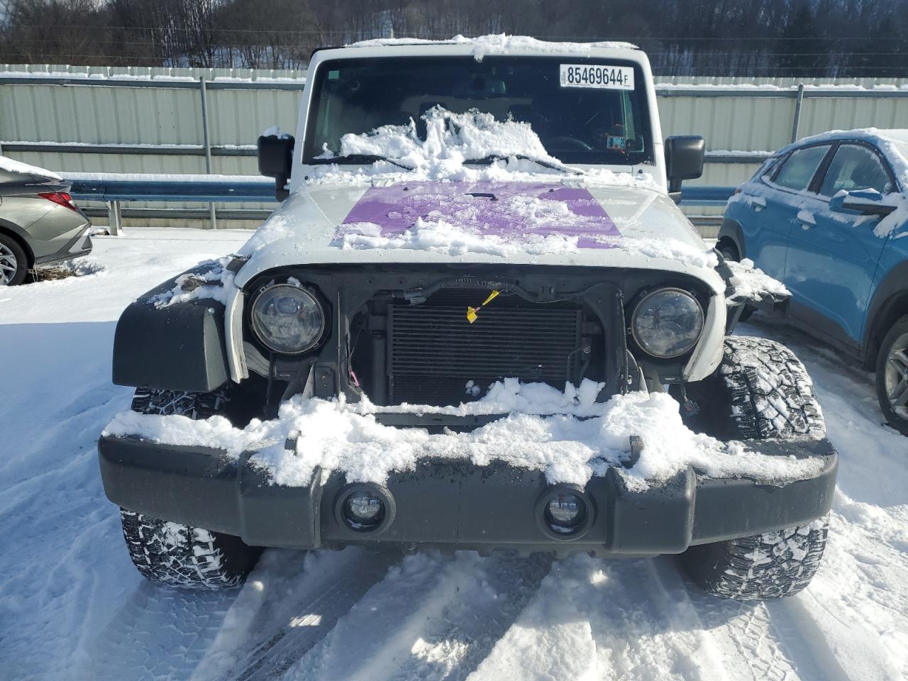 2014 Jeep Wrangler VIN 1C4AJWAG2EL260177 Copart auction photo, front end / side damage thumbnail 5