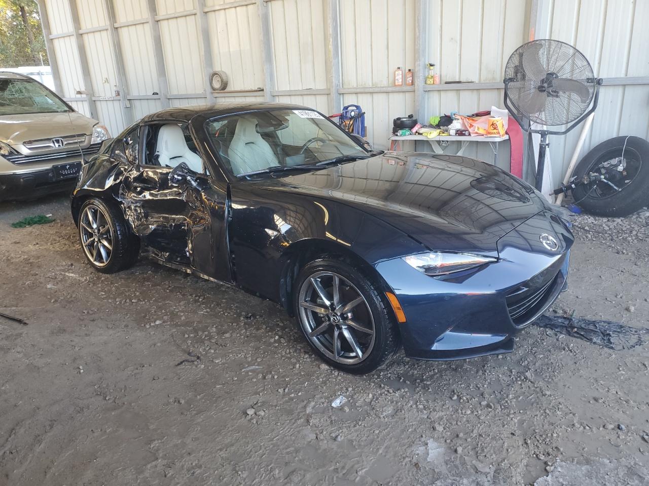 2021 Mazda MX-5 VIN JM1NDAM72M0457454 Copart auction photo, side damage thumbnail 4