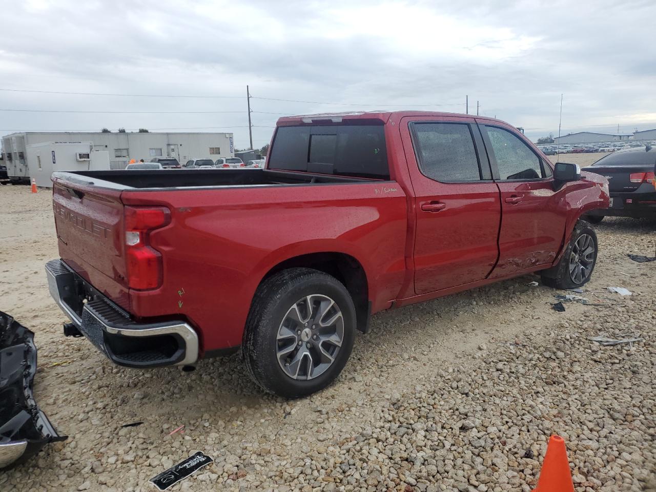 2021 Chevrolet Silverado VIN 1GCPWCED2MZ284663 Copart auction photo, front end / side damage thumbnail 3
