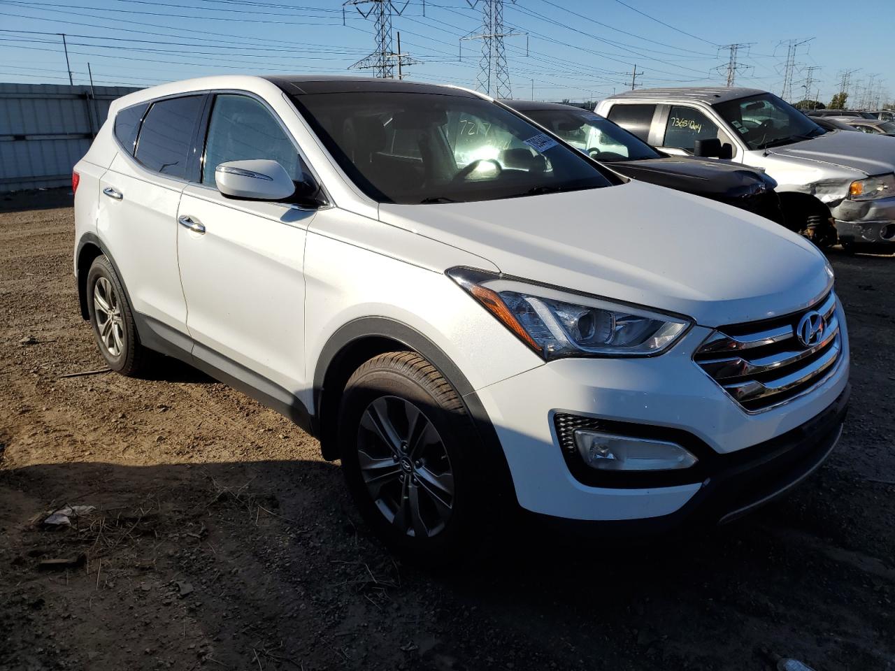 2014 Hyundai Santa Fe VIN 5XYZU3LB9EG125378 Copart auction photo, mechanical damage thumbnail 4