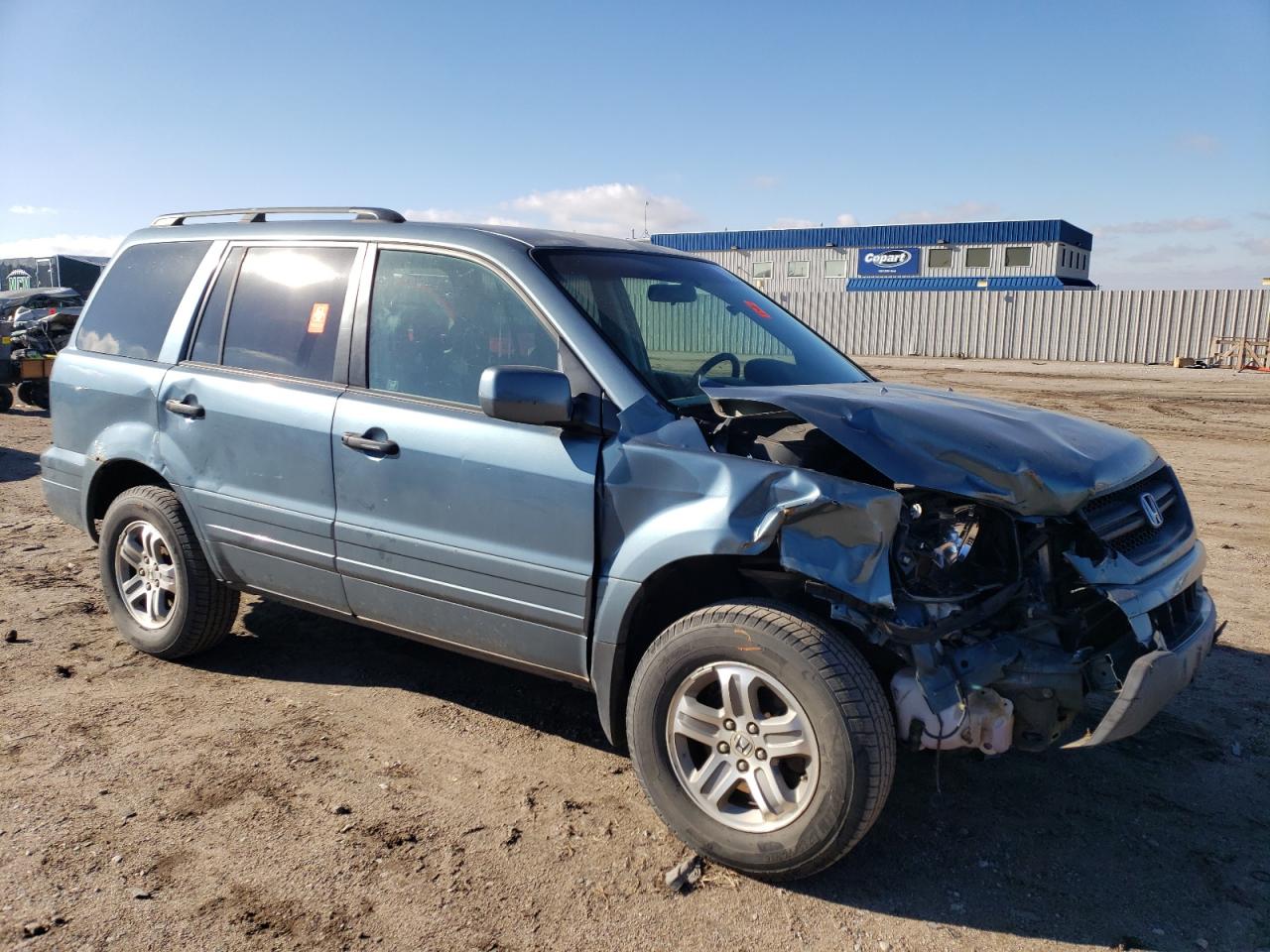 2005 Honda Pilot VIN 2HKYF18445H512806 Copart auction photo, all over damage thumbnail 4