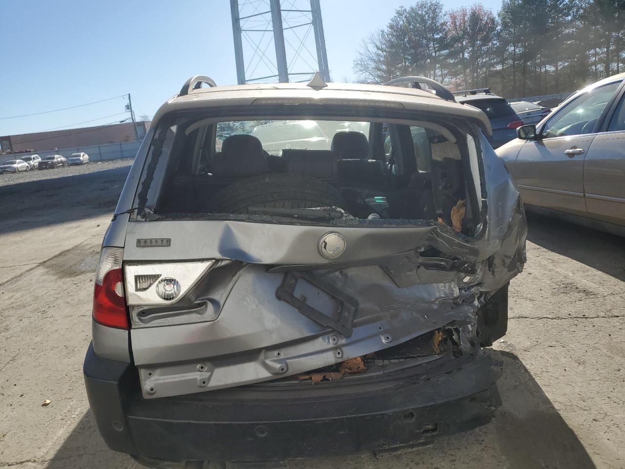 2005 BMW X3 VIN WBXPA93405WD22355 Copart auction photo, all over / undercarriage damage thumbnail 6