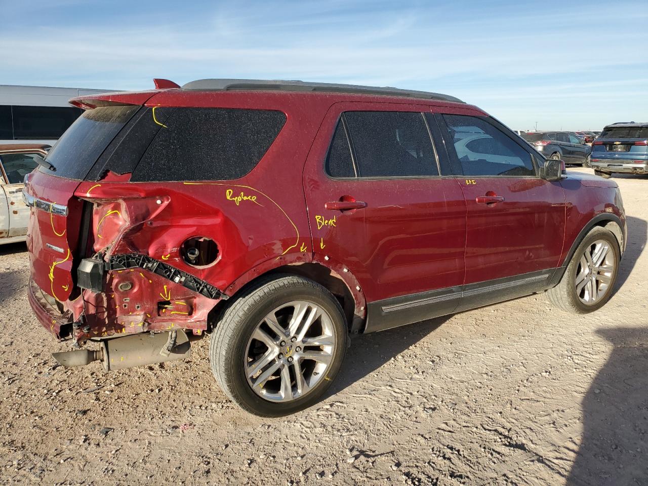 2016 Ford Explorer VIN 1FM5K7D84GGC65901 Copart auction photo, rear end damage thumbnail 3