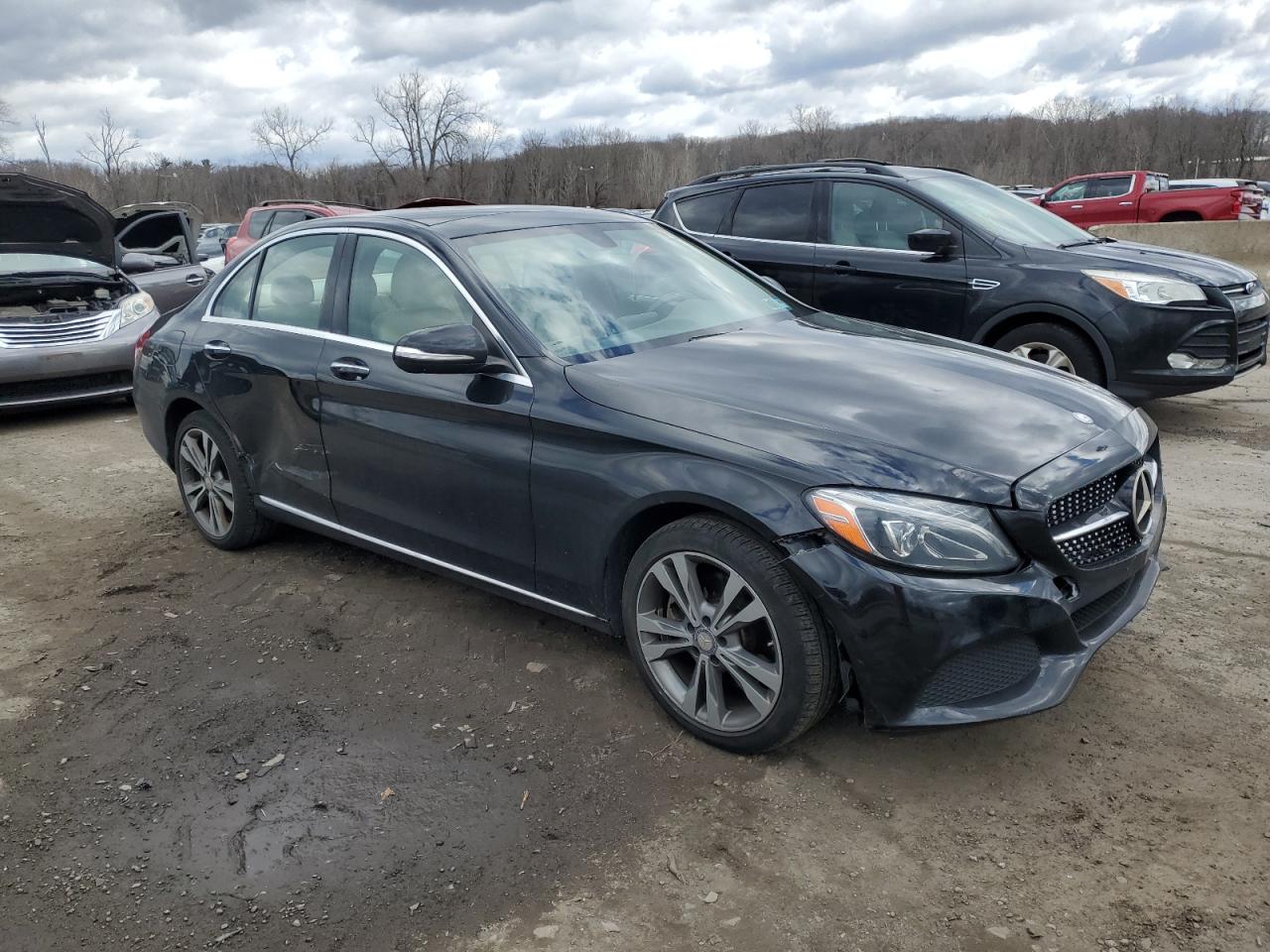 2015 Mercedes-Benz C-klasse VIN 55SWF4KB3FU029144 Copart auction photo, water/flood / all over damage thumbnail 4