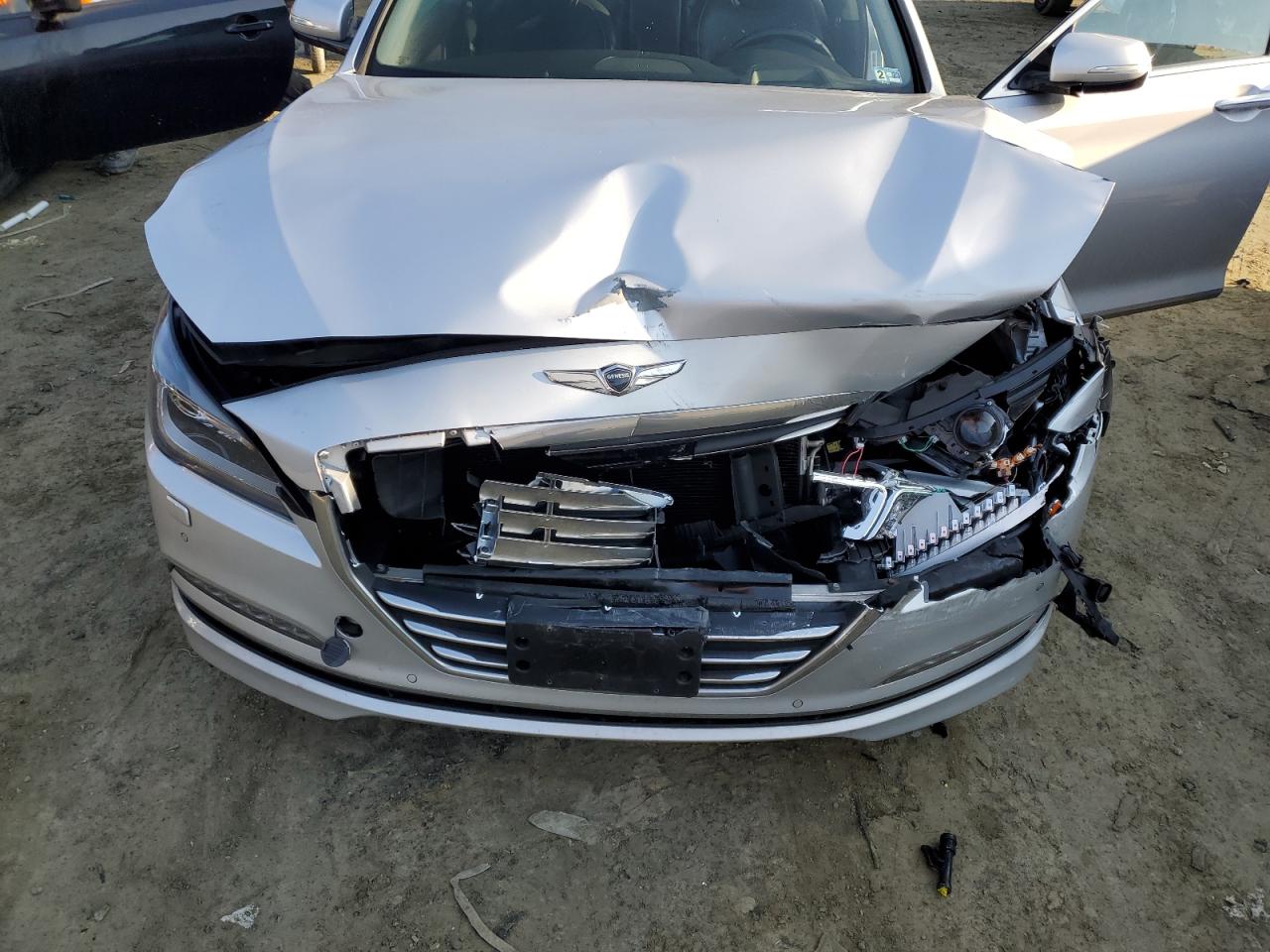 2017 Genesis G80 VIN KMHGN4JE4HU191844 Copart auction photo, front end / mechanical damage thumbnail 13