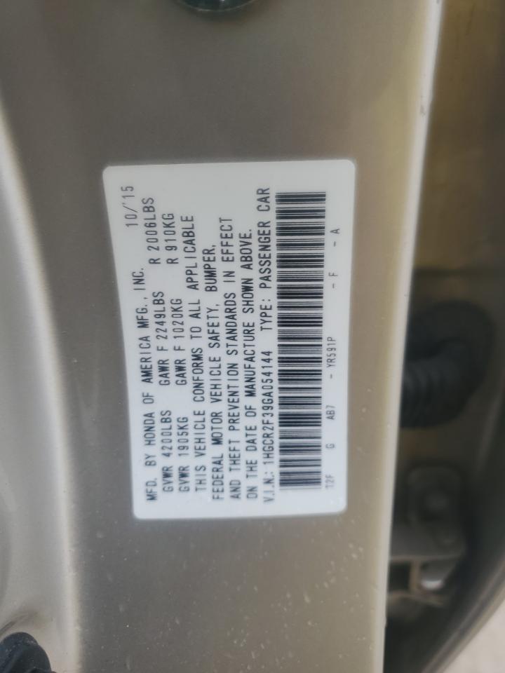 2016 Honda Accord VIN 1HGCR2F39GA054144 Copart auction photo, front end / minor dent/scratches damage thumbnail 14