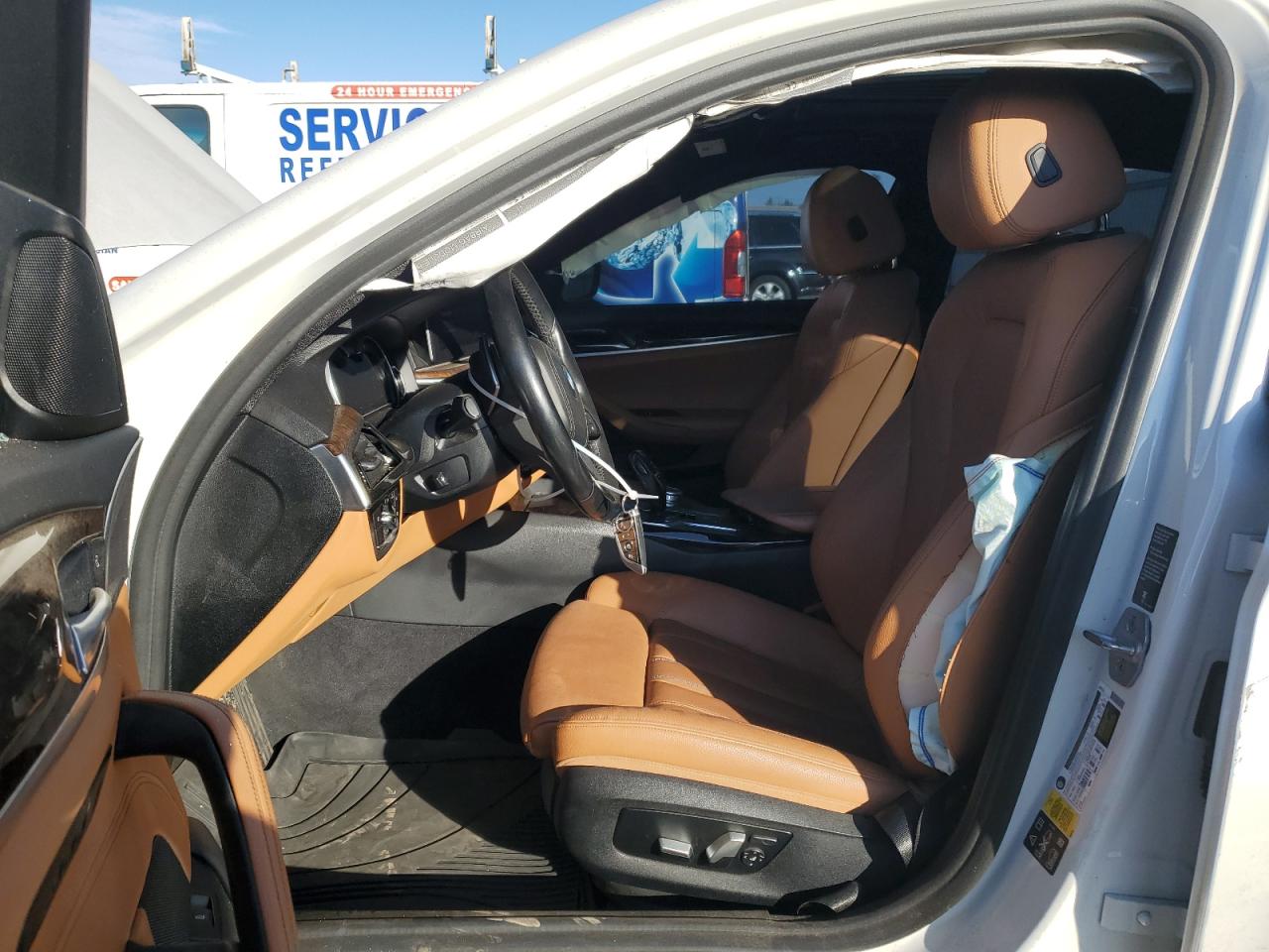2018 BMW 5er VIN WBAJA7C55JWC77047 Copart auction photo, side damage thumbnail 7