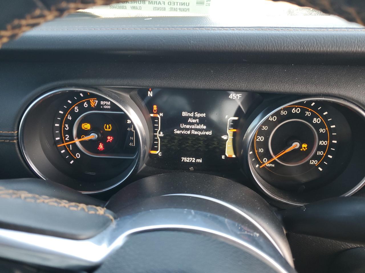 2021 Jeep Gladiator VIN 1C6HJTFG4ML621484 Copart auction photo, front end / minor dent/scratches damage thumbnail 9