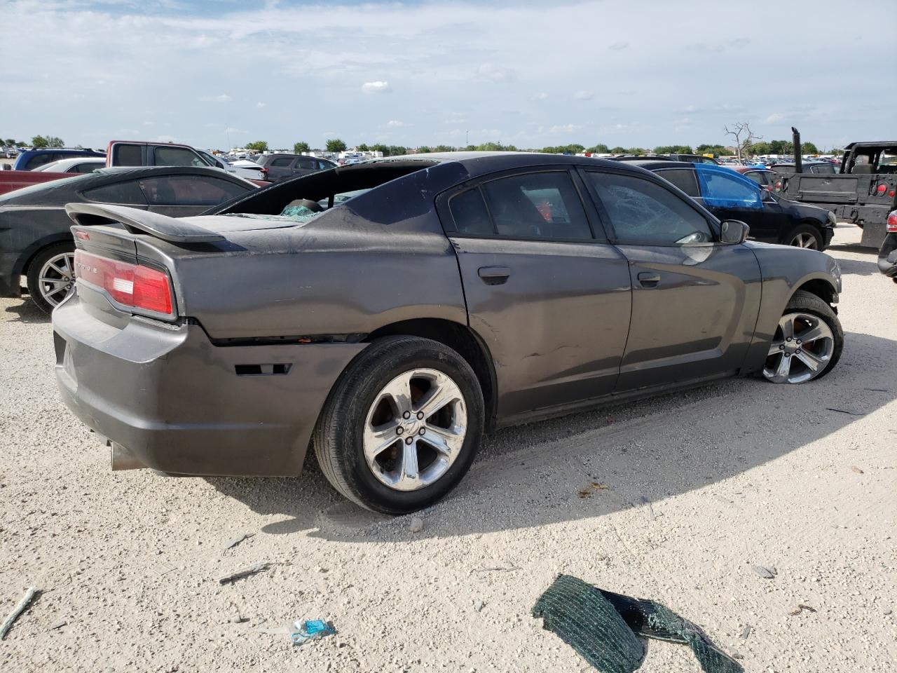 2014 Dodge Charger VIN 2C3CDXBG9EH248453 Copart auction photo, front end / side damage thumbnail 3