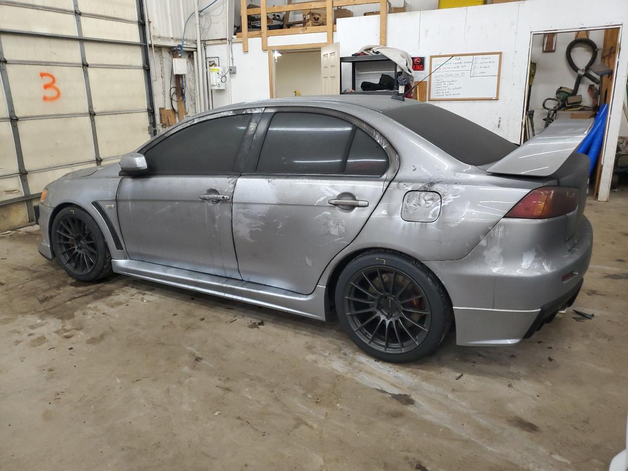 2008 Mitsubishi Lancer Evolution VIN JA3AW86V08U044314 Copart auction photo, burn damage thumbnail 2