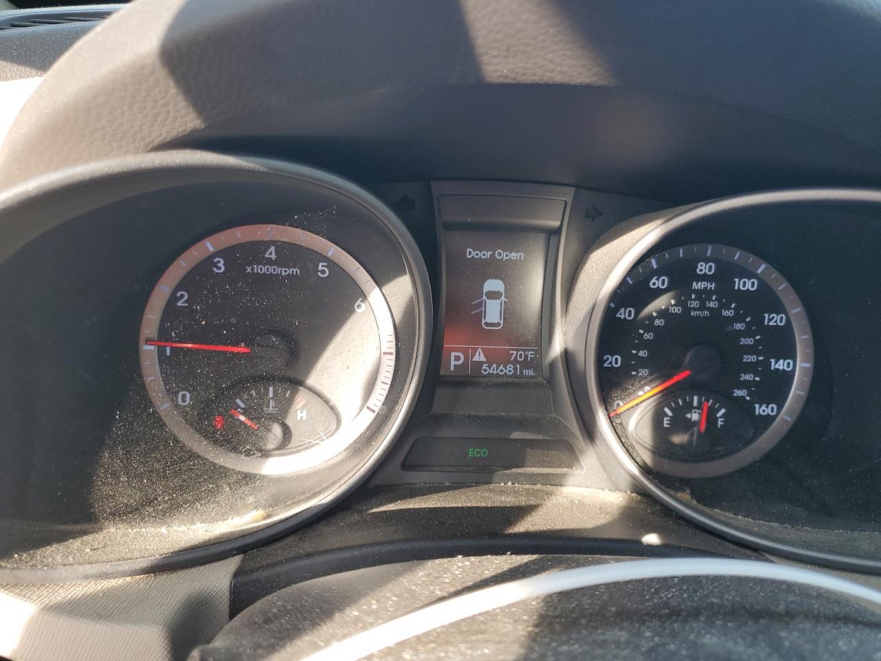 2013 Hyundai Santa Fe VIN 5XYZU3LB9DG007782 Copart auction photo, side / front end damage thumbnail 9