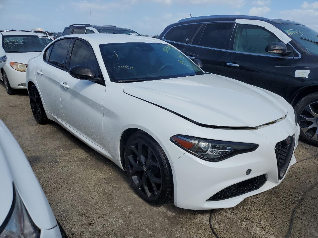 2019 Alfa Romeo Giulia VIN ZARFAMAN0K7619531 Copart auction photo, water/flood damage thumbnail 4