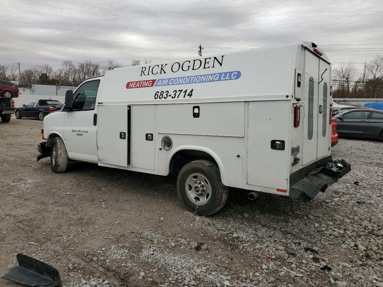 2018 GMC Savana VIN 1GD07RFG7J1167662 Copart auction photo, front end / side damage thumbnail 2