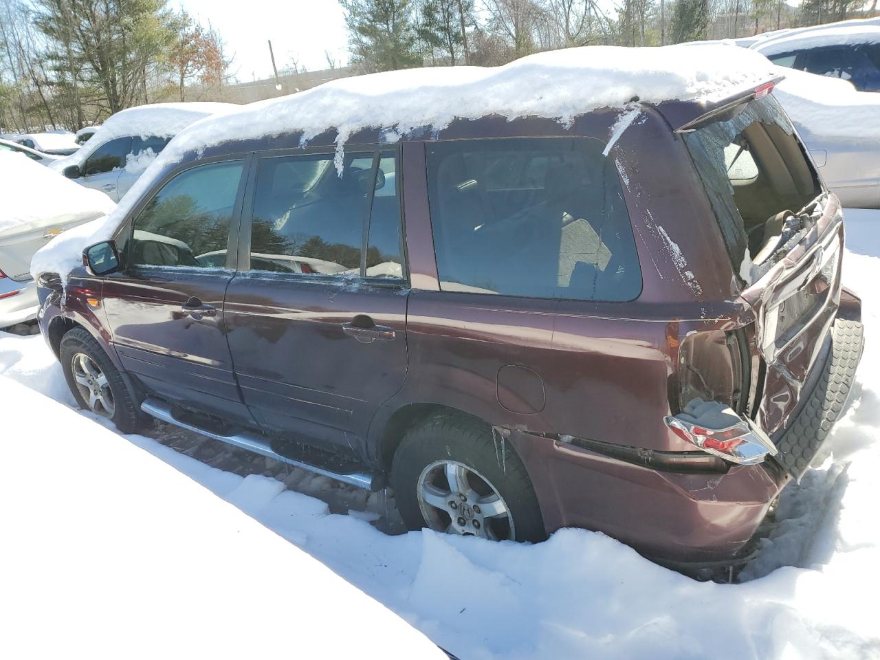 2007 Honda Pilot VIN 2HKYF18737H521400 Copart auction photo, rear end / minor dent/scratches damage thumbnail 2