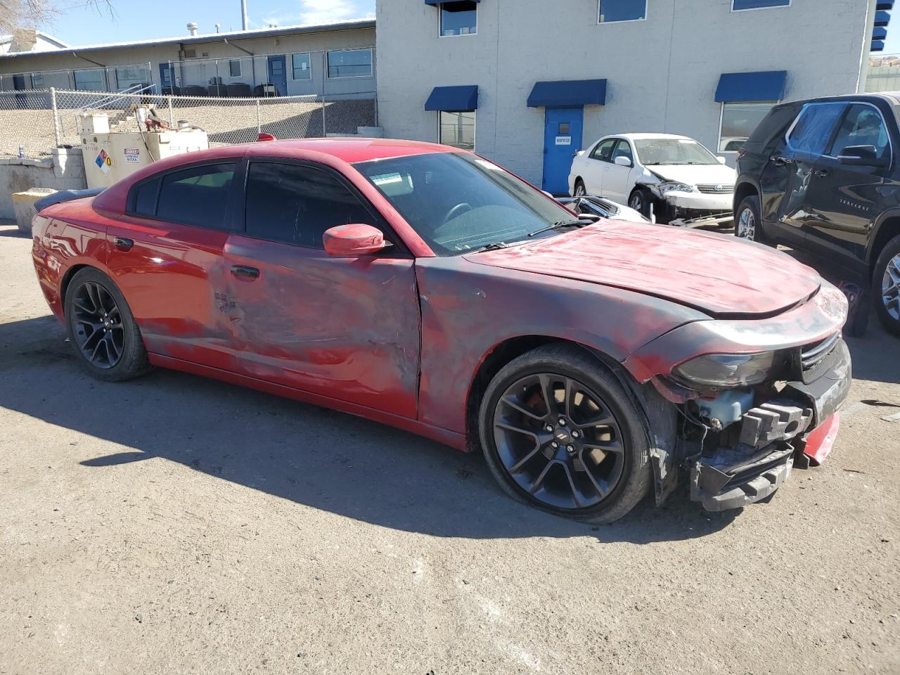 2018 Dodge Charger VIN 2C3CDXCT2JH114082 Copart auction photo, front end / side damage thumbnail 4
