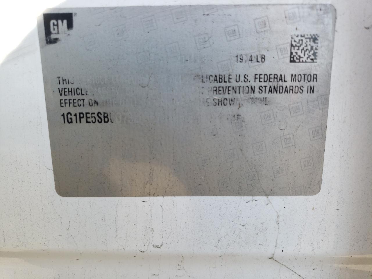 2013 Chevrolet Cruze VIN 1G1PE5SB0D7328357 Copart auction photo, rear end damage thumbnail 12