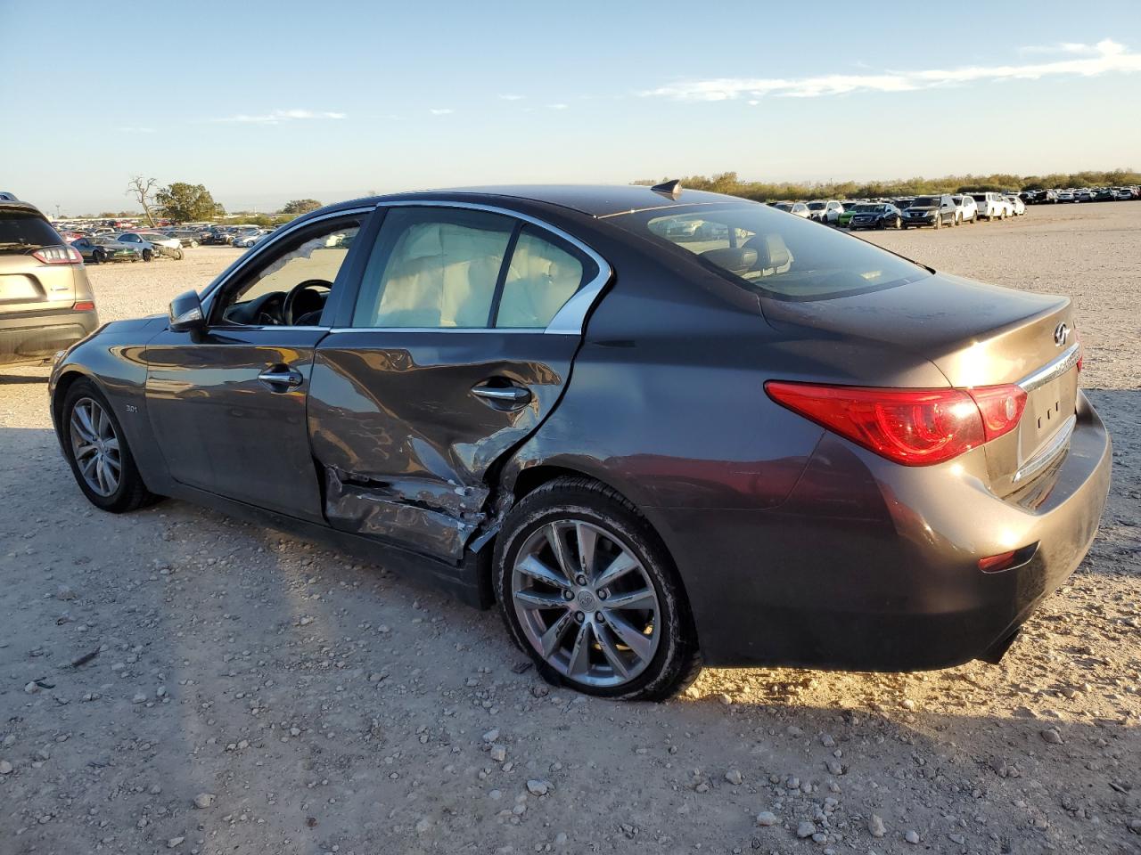 2017 Infiniti Q50 VIN JN1EV7AP5HM738038 Copart auction photo, side damage thumbnail 2