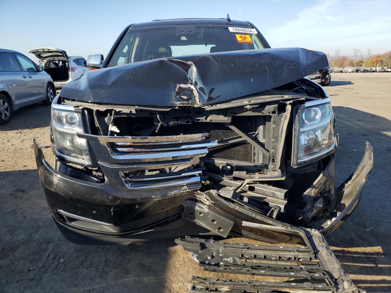 2015 Chevrolet Tahoe VIN 1GNSKCKC1FR600419 Copart auction photo, front end damage thumbnail 5