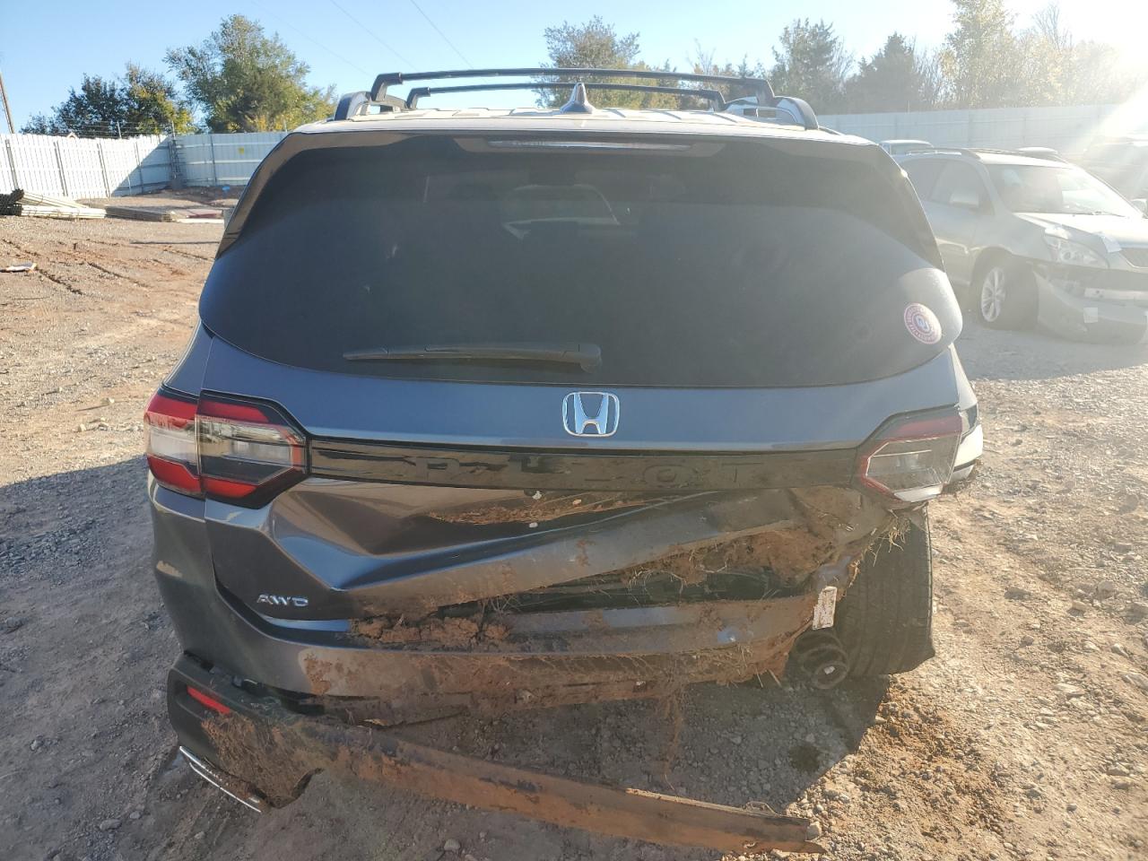 2025 Honda Pilot VIN 5FNYG1H86SB060061 Copart auction photo, rear end / side damage thumbnail 6