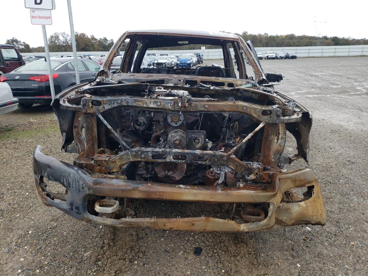 2021 RAM 2500 VIN 3C6UR5DL1MG697874 Copart auction photo, burn damage thumbnail 5