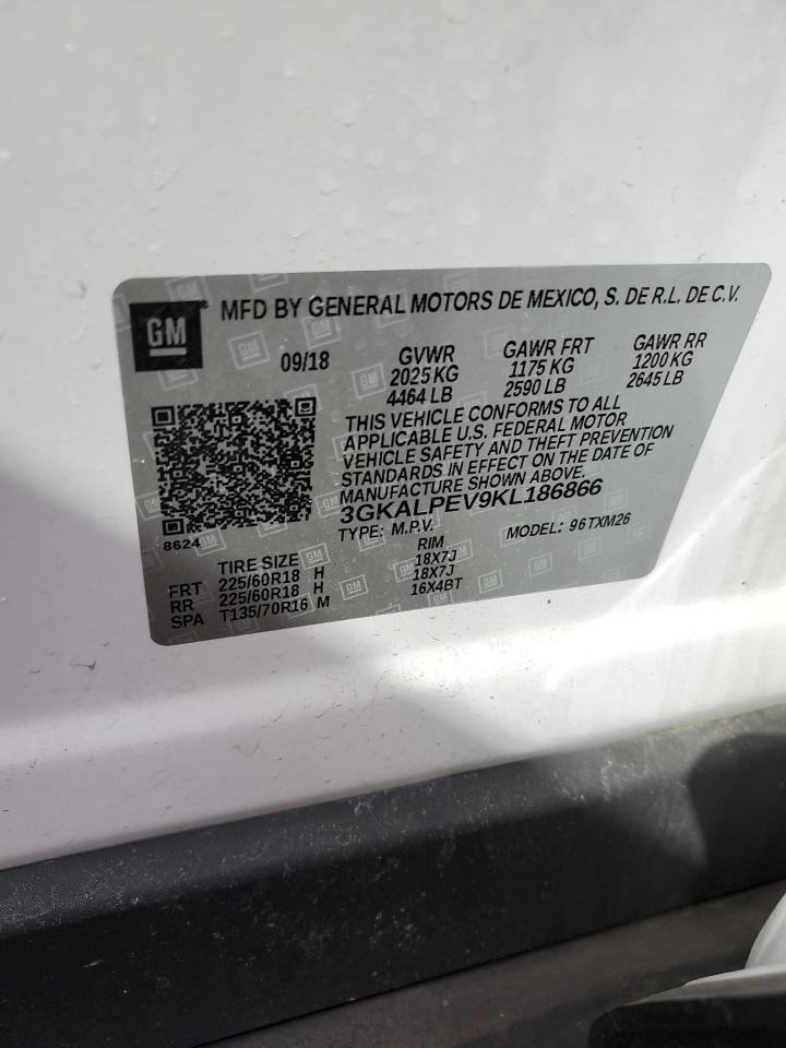 2019 GMC Terrain VIN 3GKALPEV9KL186866 Copart auction photo, front end damage thumbnail 13