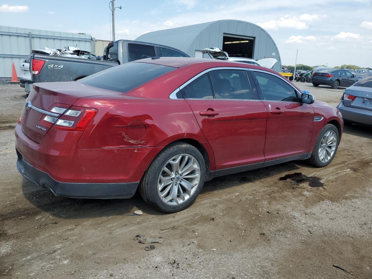 2014 Ford Taurus VIN 1FAHP2F8XEG106001 Copart auction photo, rear end / front end damage thumbnail 3