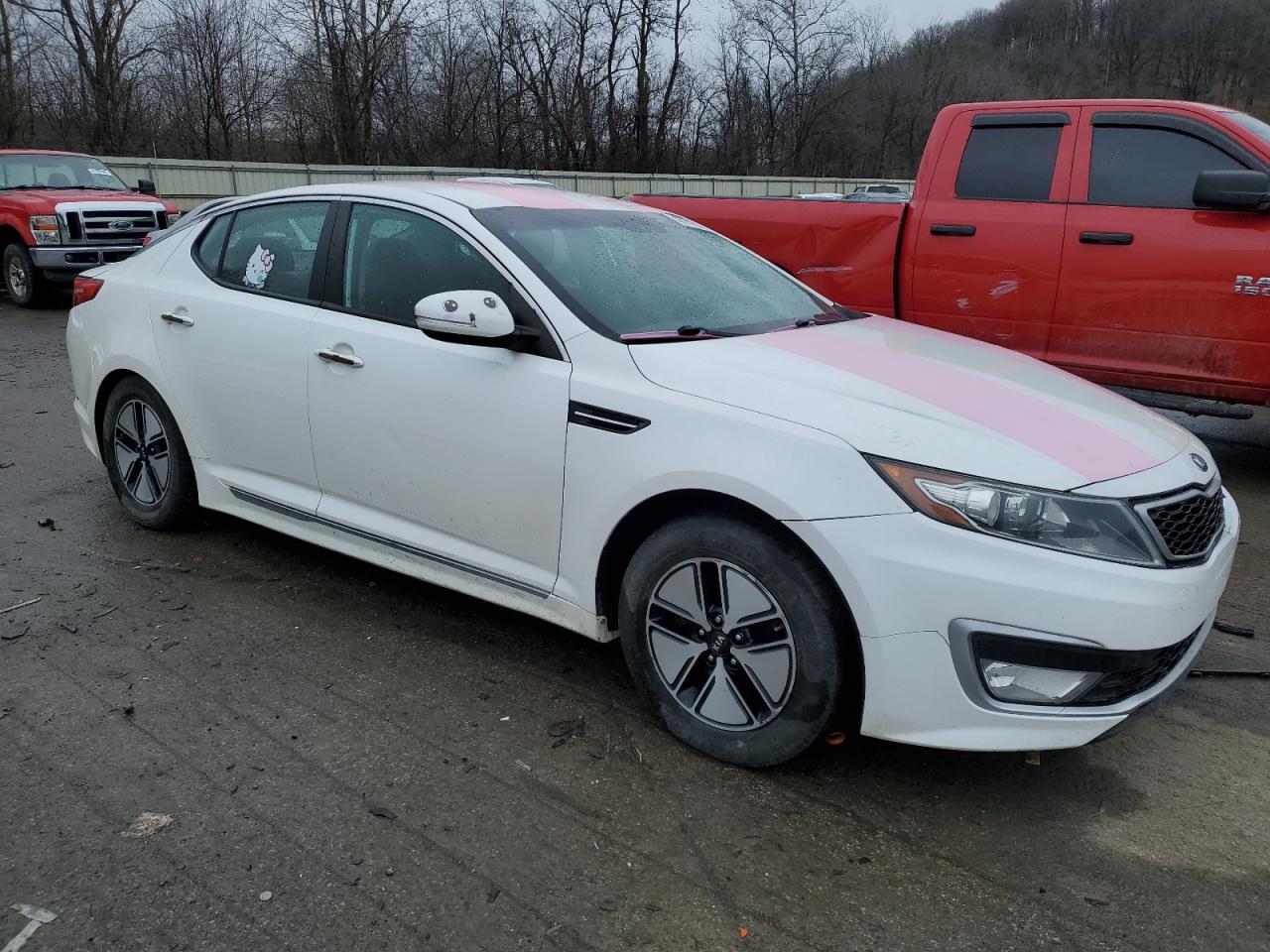 2012 KIA Optima VIN KNAGM4AD1C5036165 Copart auction photo, front end / side damage thumbnail 4