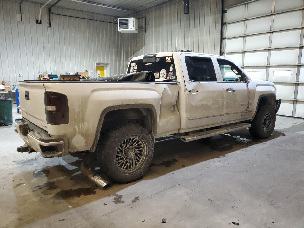 2015 GMC Sierra VIN 1GT120E88FF632473 Copart auction photo, side / front end damage thumbnail 3