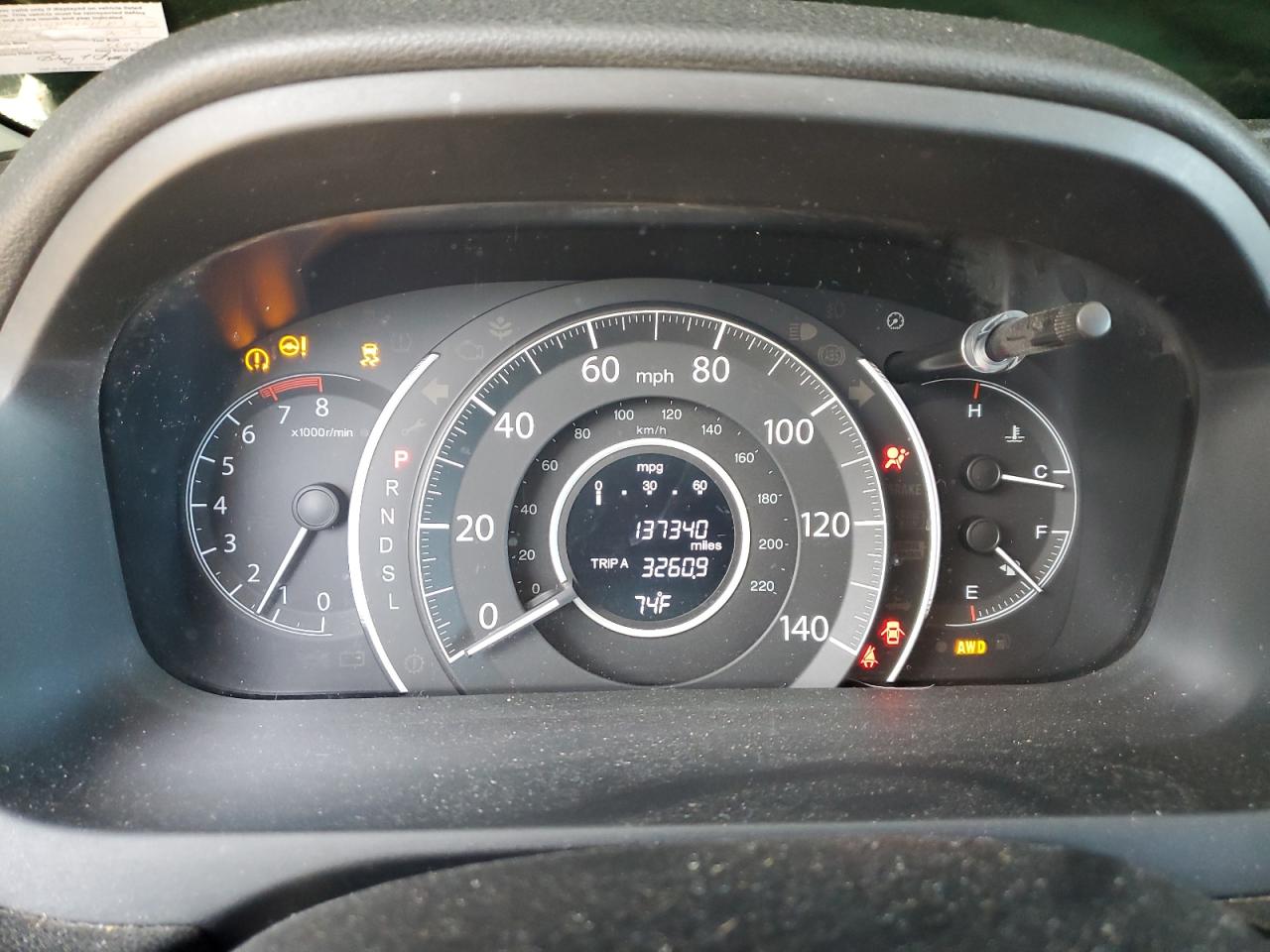 2015 Honda CR-V VIN 2HKRM4H5XFH703765 Copart auction photo, front end / side damage thumbnail 9