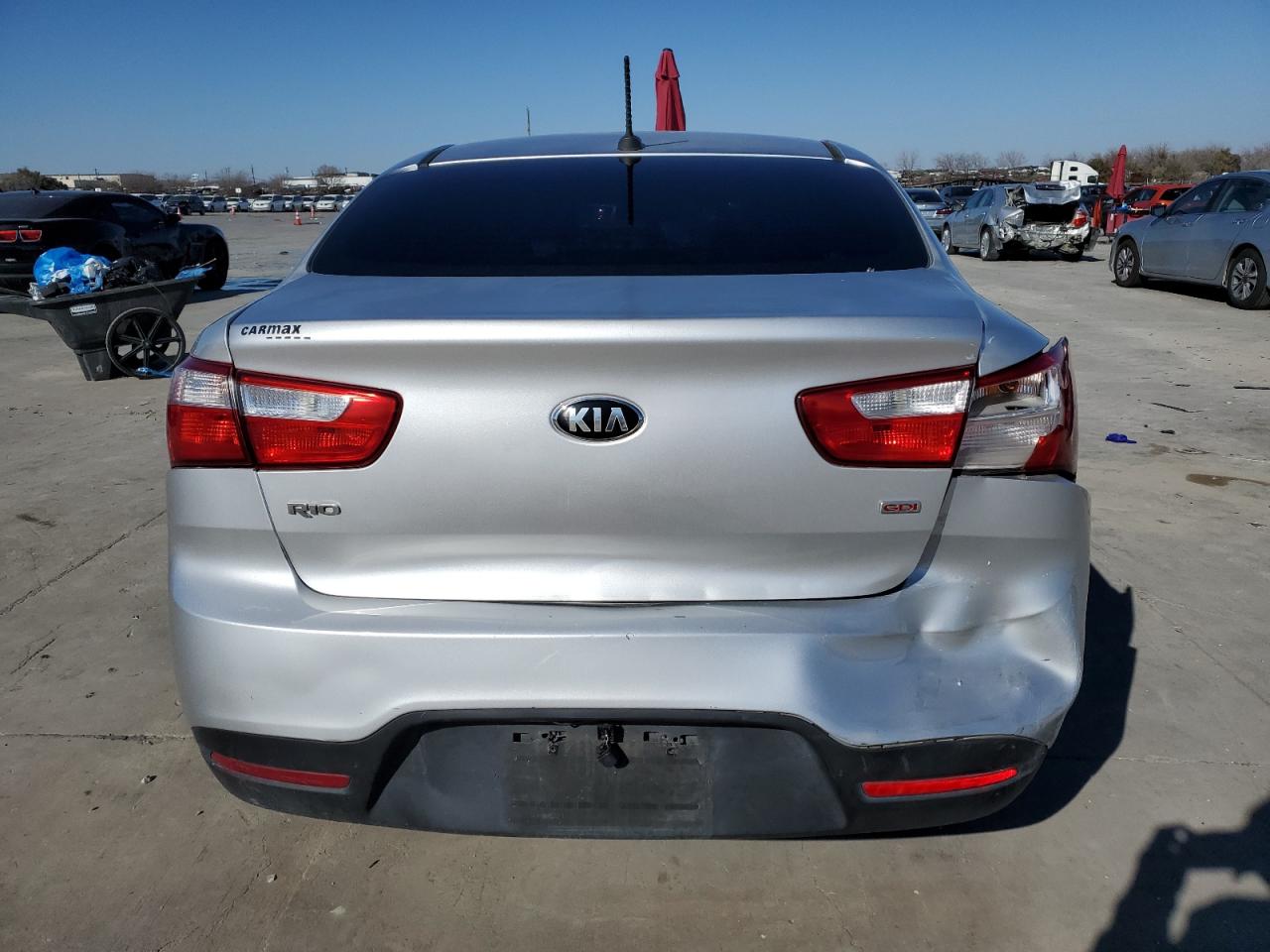 2016 KIA Rio VIN KNADM4A30G6561065 Copart auction photo, all over damage thumbnail 6
