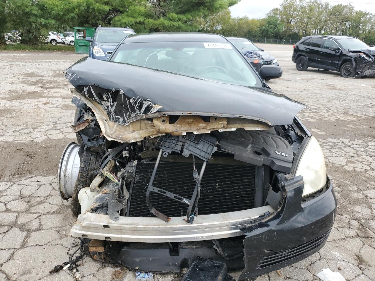 2009 Buick Lucerne VIN 1G4HD57M09U103708 Copart auction photo, front end / side damage thumbnail 5
