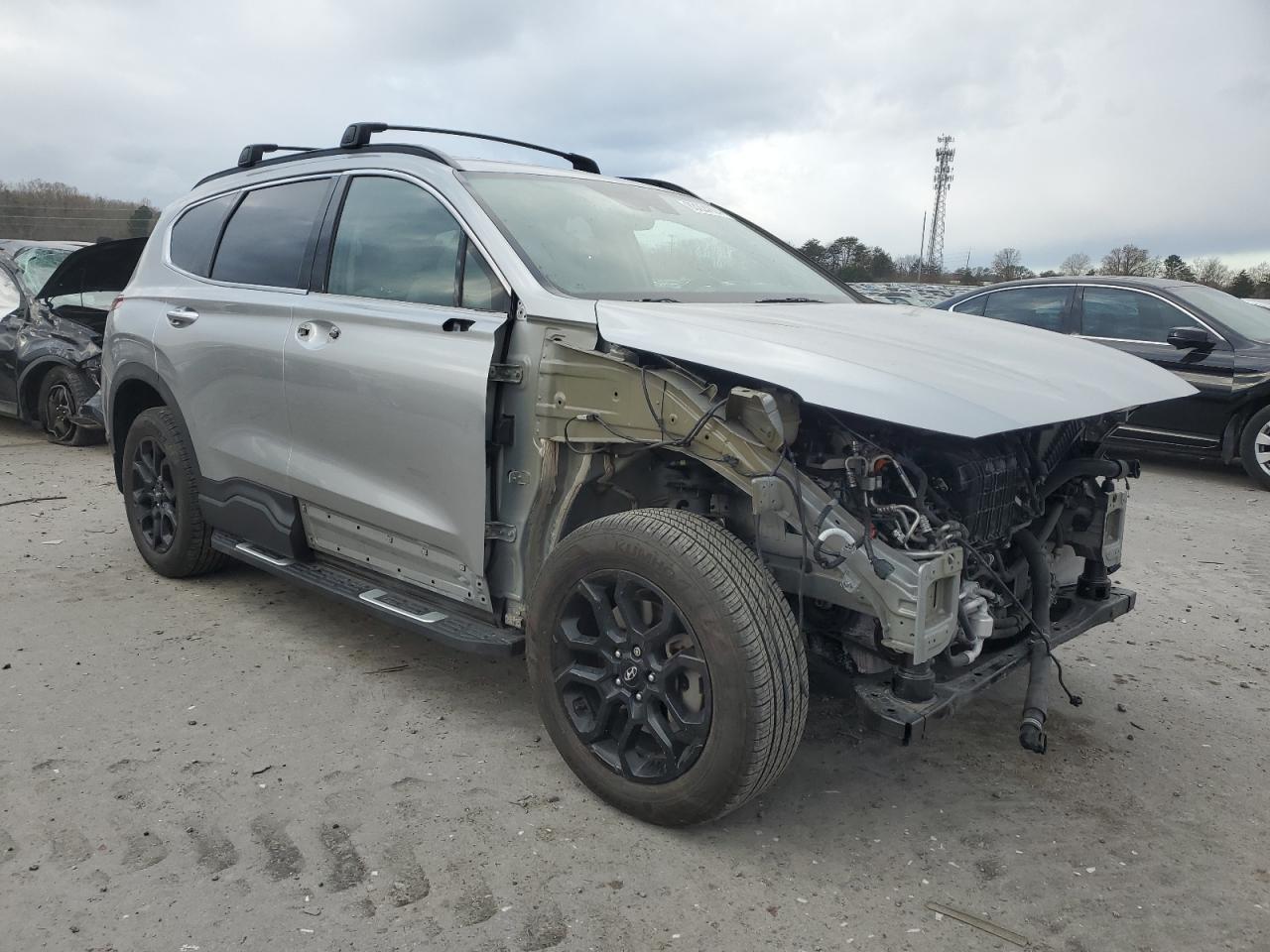 2022 Hyundai Santa Fe VIN 5NMS6DAJ0NH398033 Copart auction photo, front end / side damage thumbnail 4