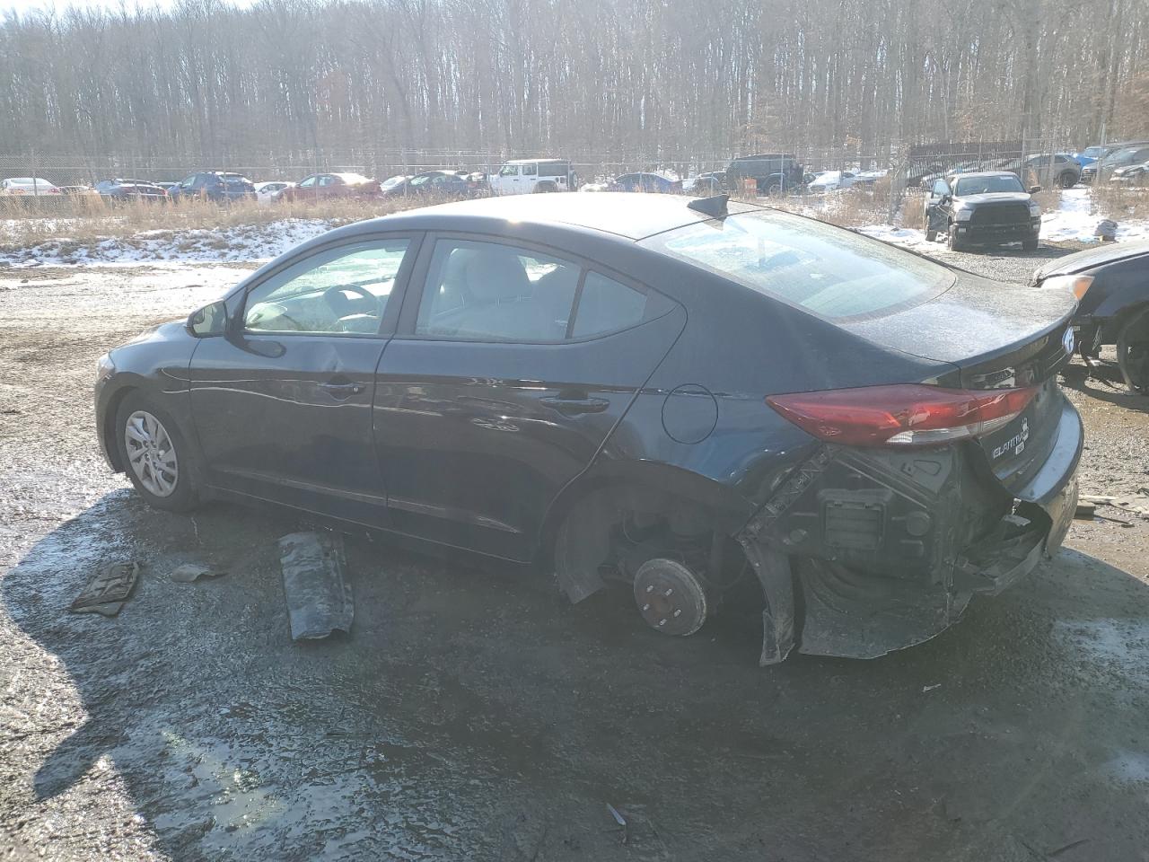 2017 Hyundai Elantra VIN KMHD74LF4HU422244 Copart auction photo, vandalism / undercarriage damage thumbnail 2