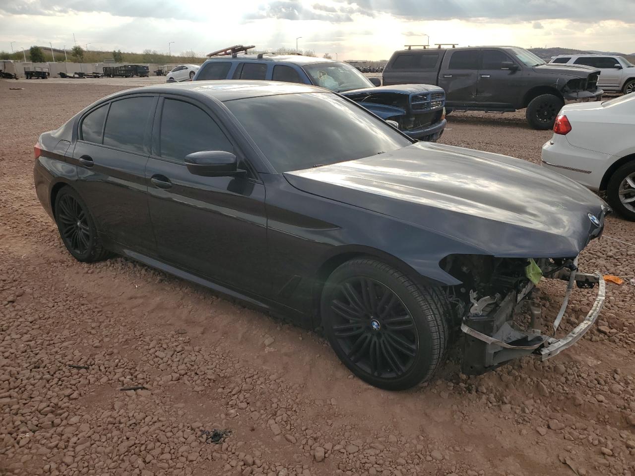 2018 BMW 5er VIN WBAJA5C54JG898677 Copart auction photo, front end damage thumbnail 4