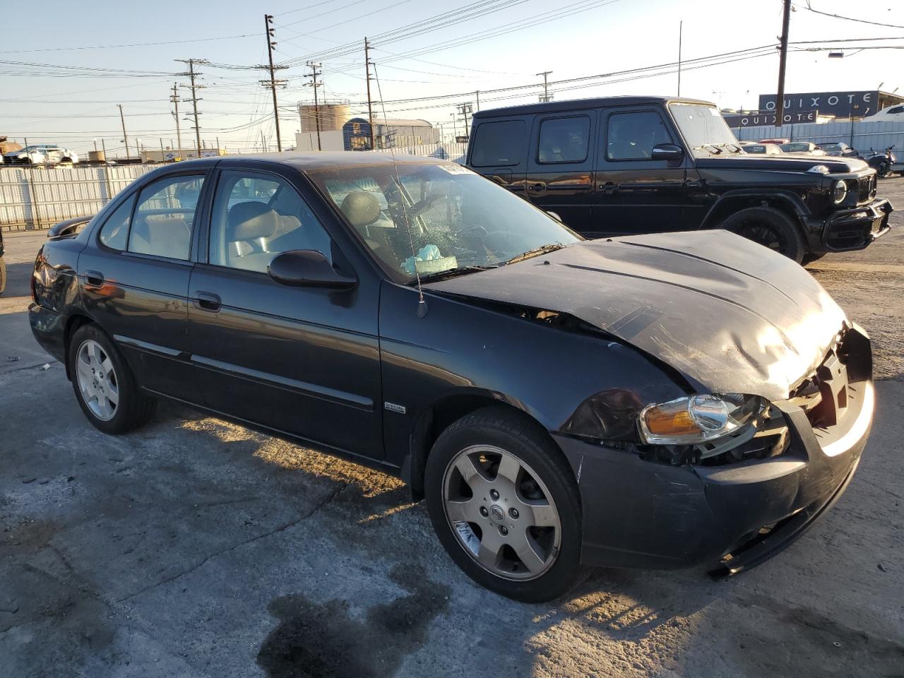 2006 Nissan Sentra VIN 3N1CB51D76L550963 Copart auction photo, front end / rear end damage thumbnail 4