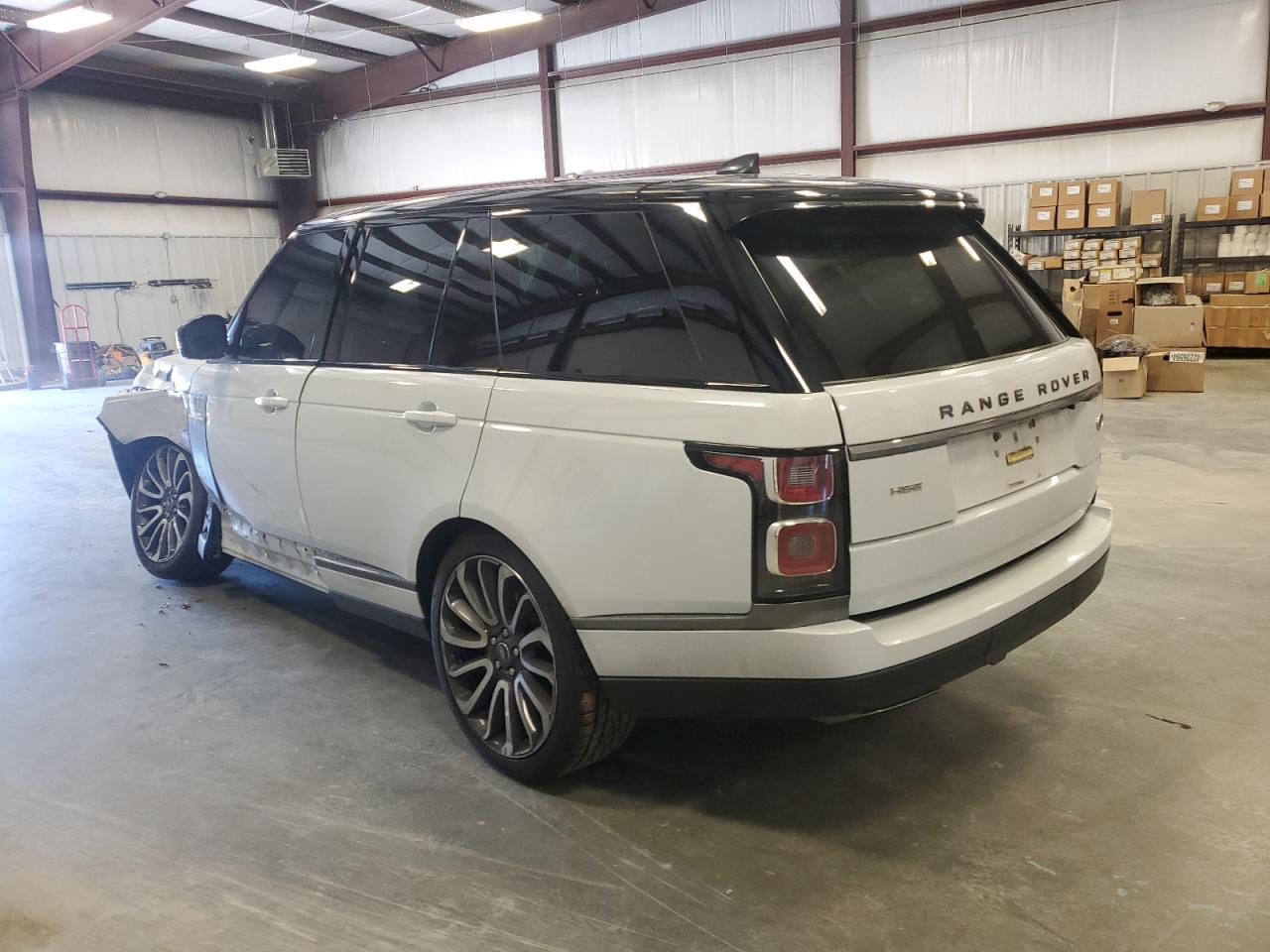 2019 Land Rover Range Rover VIN SALGS2SVXKA564760 Copart auction photo, front end / side damage thumbnail 2
